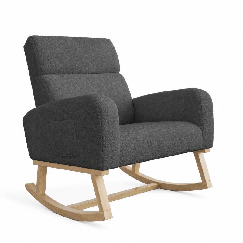 rocking-chair-dossier-haut-pluma-5 Fauteuil à bascule à dossier haut Pluma coloris gris