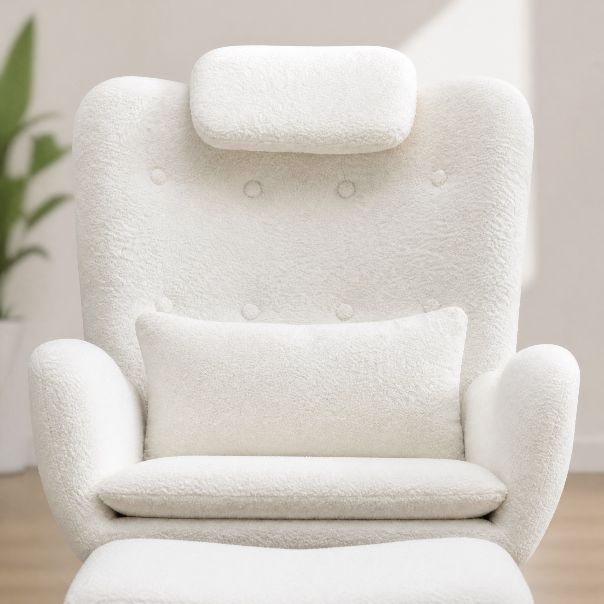 Tissu du fauteuil d'allaitement Auba en gros plan