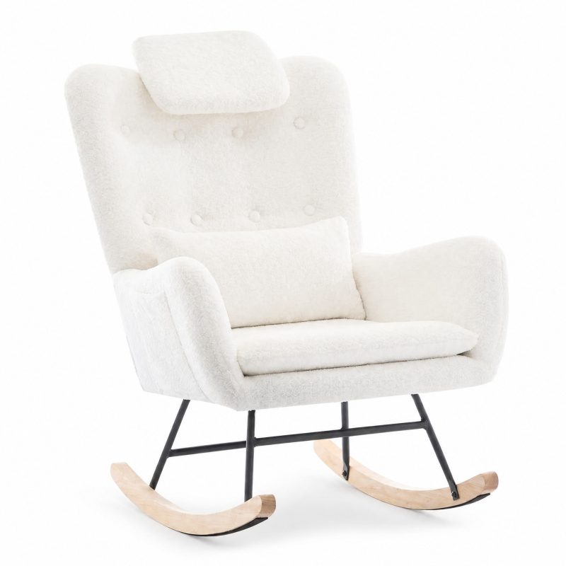 Dossier haut enveloppant du fauteuil d'allaitement Auba