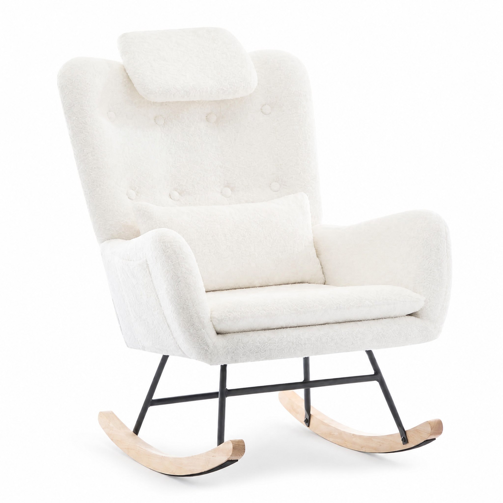 Dossier haut enveloppant du fauteuil d'allaitement Auba