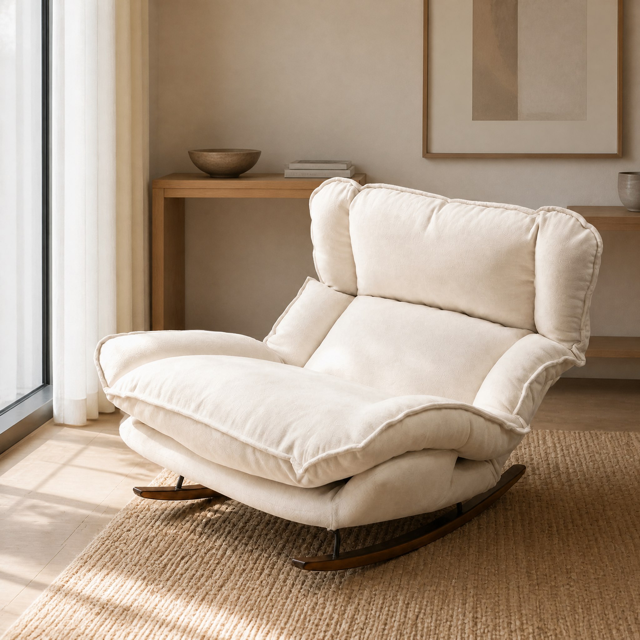 Rocking chair relax Pausa coloris ivoire