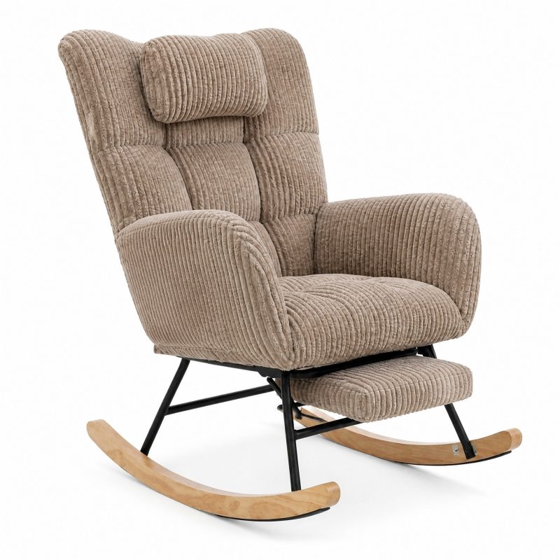 Rocking Chair Chambre Bébé, vue de trois quarts sur fond blanc